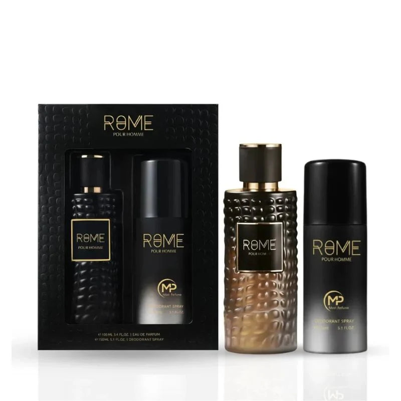 2 PIECE SET ROME MEN EDP - 3.4OZ + 5.0 OZ Deo BY BHARARA